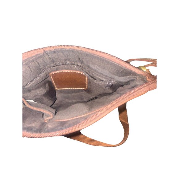 Brown Signature Canvas & Leather Crossbody Bag With Adjustable Strap & Gold-Tone - Picture 4 of 4